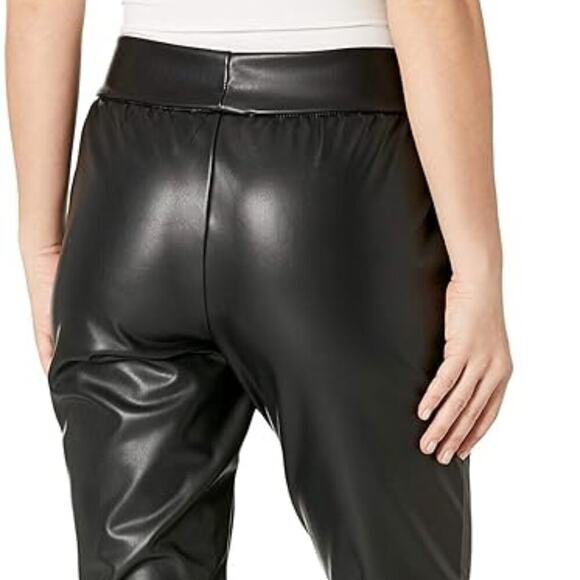 Seven7 Women's Faux Leather Ponte Jogger - Picture 2 of 5